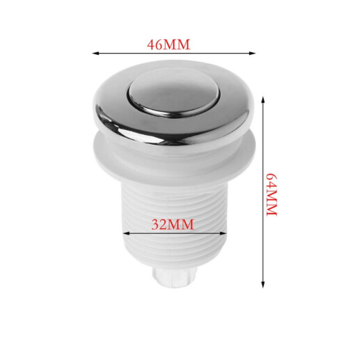 Push Air Switch Button for Bathtub Spa Waste Disposal 32mm 2