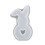 Easter Bunny Silicone Candle Mold Hollow Heart 1pc 2