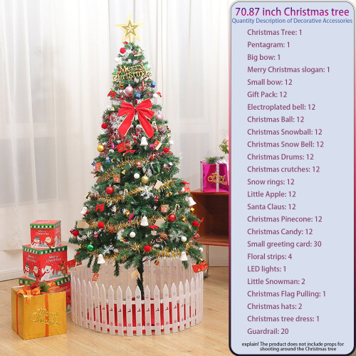 6ft Artificial Christmas Tree with LED Lights and Skirt 1