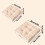 Square velvet floor pillow beige 16 inch 5