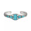 925 Silver Tibetan Turquoise Open Bangle Cuff Bracelet 6
