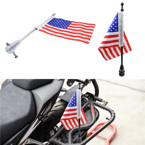 Motorcycle Flagpole Mount Outdoor Flag Holder with Base 1