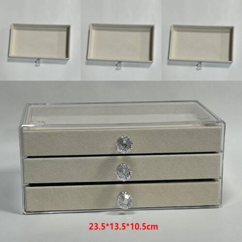 Acrylic Jewelry Box with Multi-Layer Drawers 1