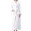 Women's Terry Cloth Bathrobe Double Pockets Soft Warm White 2