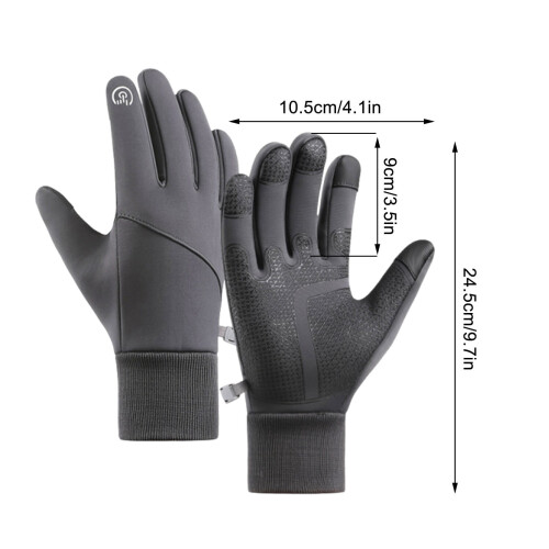 Heated Winter Gloves Thermal Fleece Touchscreen Windproof 1