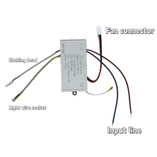 Ceiling Fan Light Remote Control Dimmable Controller Driver Remote 22V 70W 2.4G Inverter 6-Speed Universal Type 2