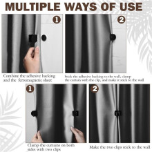 10 Pcs Curtain Magnets Closure Clips,  Size Magnetic Curtain Clips Metal Magnets for Indoor Outdoor Curtains