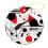 Ceramic Christmas Ornament Double-Sided Black Red Geometric 5