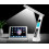 Foldable desk lamp LED night light with LCD screen in brown with a motif 4