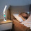 Foldable desk lamp LED night light with LCD screen in brown with a motif 8