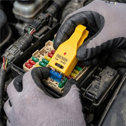 Universal Auto Car Fuse Type Tester Checker Puller Kit Removal Tool with Green LED Indicator Light Car Accessories 2