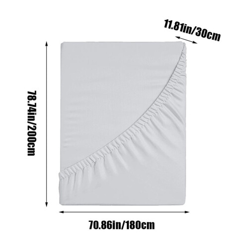 Drap-housse à poches profondes, taille king, blanc 2