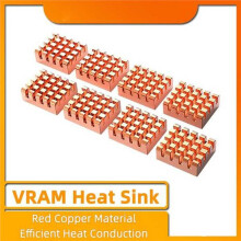 10pcs Pure Copper Chipset Heatsink Radiator Cooling Fin with Thermal Tape for Motherboard,Chipset, Memory & GPU Cooling