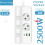 Power Strip with 3 AC Outlets+2 USB +1 Type C 6-in-1 Plug Socket Adapter 2M Electrical Socket EU Plug Black 7