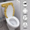 Polyester toilet seat protector with gold texture and 4