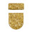 Polyester toilet seat protector with gold texture and 2