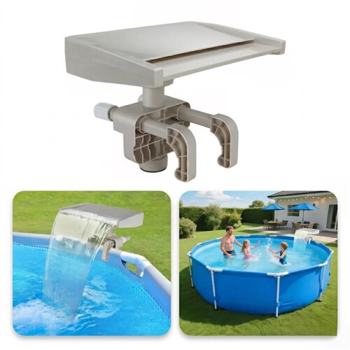 Above Ground Pool Waterfall Fountain Adjustable Clamp Attachment, Smooth Flows 2