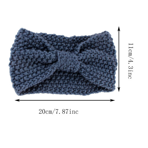 Women's Crochet Headband Solid Color Warm Bulky One Size 2