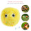 JTWEEN Fluffy Cat Toy Balls with Chirping Sounds Refillable 6