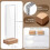 Set da 2 Supporto per Note e Blocco Note, Accessori per Scrivania In Acrilico Autonomo con Base In Legno 8