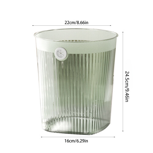 Bathroom Trash Can Plastic10L Lidless Design 2