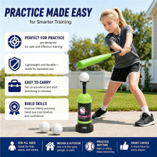 Set de Entrenamiento de Béisbol Emergente para Niños, Diversión en el Patio Trasero, No Se Necesita Lanzamiento, Juguete de Práctica de Bateo para