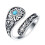 Sterling Silver Spoon Ring Adjustable Vintage Turquoise 2