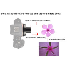 Adattatore per Obiettivo da Microscopio da 22mm F/10 per Fotocamere con Obiettivo Macro per e-Mount Ideale per Fotografia di Insetti e Fiori