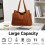 Bolsa feminina de lona, espaçosa e com vários bolsos (1 peça). 6
