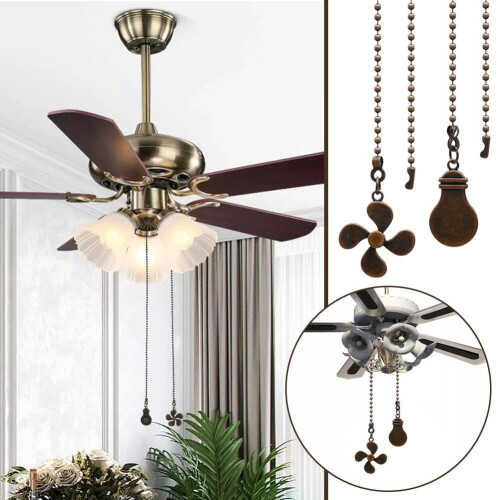 Bronze ceiling fan pull chain extender 12 inch 1
