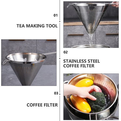 Stainless Steel Coffee Filter Funnel Reusable 1 Pc 1