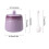 Sugar Pot With Lid, Solid Sugar Bowl With Spoon, Spice Jar Decoration Storage-Purple 3