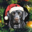Santa Hat Black Labrador Ornament Christmas Decor 3