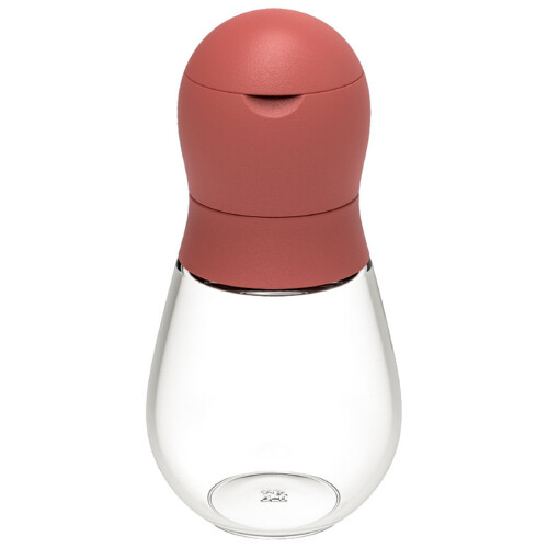 Clear glass pepper grinder with adjustable crank, 1 unit 1