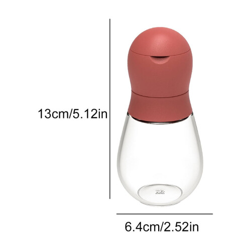 Clear glass pepper grinder with adjustable crank, 1 unit 2