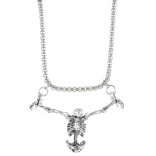 Bentne Jewelry Kraniehalskæde - Gotisk Punk Vedhæng Kravebenskæde, Kompatibel med Gotisk Stil, Gave til Fødselsdag, Fester, Jul
