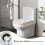 Easter Egg Confetti Toilet Top Cover Set Polyester Stretch 4