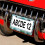 Cartoon Garbage Truck License Plate Frames 2PCS Stainless 5