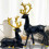 Black Metal Reindeer Valentine Decor 2 pcs 3