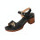 Willtoo Women's Summer Sandals Black Solid Chunky Heel 2
