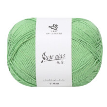 Meiiso Material de punto de alta calidad Nueve colores pájaro hilo de algodón puro hilo de lana04verde Herramientas de tejer1x ovillo de hilo