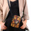 Maple Leaf Cat Pattern Underarm Shoulder Bag, Polyester Women Adjustable Shoulder Strap 4