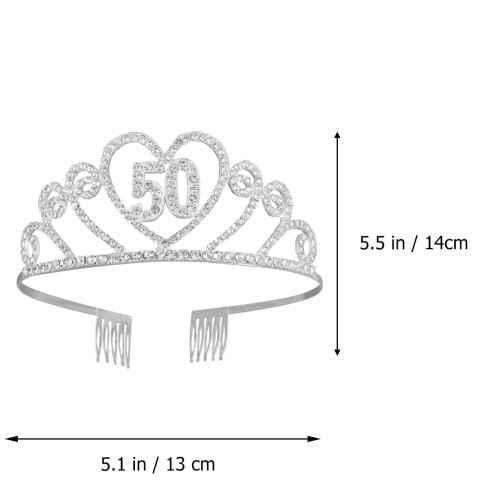 Krona Strass Hårkam Ihålig Silverlegering 1 Styck 1