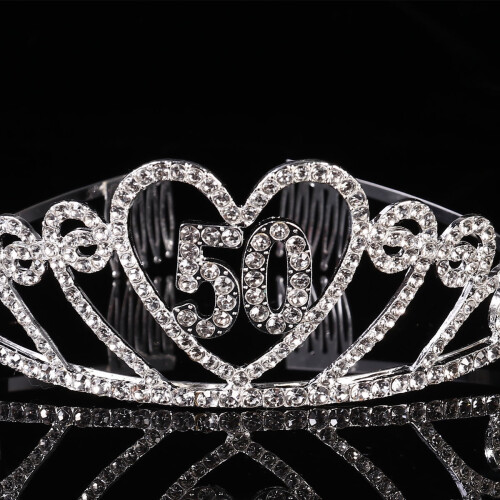 Krona Strass Hårkam Ihålig Silverlegering 1 Styck 2