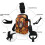Maple Leaf Cat Pattern Underarm Shoulder Bag, Polyester Women Adjustable Shoulder Strap 5