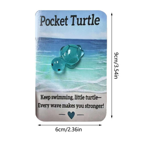 Animal Pocket Hug Greeting Cards Turtle Design 6-Pack 1