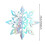 3D Glitter Snowflake Hanging Decorations 6 pcs Silver 6