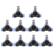 Misting Nozzle Kit 1/4-Inch with Nozzle Spray Cooling Device Connectors for Outdoor Water Cooling System 10Pcs