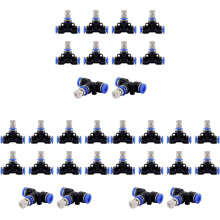 Misting Nozzle Kit 1/4-Inch with Nozzle Spray Cooling Device Connectors for Outdoor Water Cooling System 30Pcs