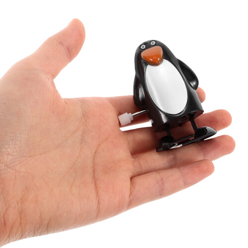 4 Pcs Clockwork Penguin Toys Walking Figure Winters Wind up 2